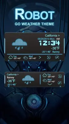 Robot GOLauncher EX Weather 2in1 android App screenshot 1